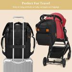 Large Diaper Bag Backpack for Twins - Expandable, Insulated, and Convenient Baby Diaper Bag with USB Charging Port- Perfect for Travel and Shopping - Black by 