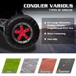 AOKOY XXXL 2-Seater Ride On Truck, 2023 New 24V Battery Powered Car with Remote Control 4x4 Kids Electric Vehicle Load 200lb Side by Side Ride On Toy, Red from AOKOY