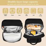 Large Diaper Bag Backpack for Twins - Expandable, Insulated, and Convenient Baby Diaper Bag with USB Charging Port- Perfect for Travel and Shopping - Black by 