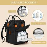 Large Diaper Bag Backpack for Twins - Expandable, Insulated, and Convenient Baby Diaper Bag with USB Charging Port- Perfect for Travel and Shopping - Black by 