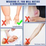 Beister Lymphedema Medical Compression Arm Sleeve with Gauntlet for Men & Women (Single), 20-30 mmHg Full Arm Support with Dot Silicone Band, Graduated Compression Arm Brace for Swelling, Arthritis from beister