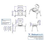 Gateway Premium Sliding Shower Chair Bath Transfer Bench with Swivel Padded Bath Tub Seat for Tubs and Shower, For Handicap & Seniors Mobility & Daily Living, Gray from Platinum Health