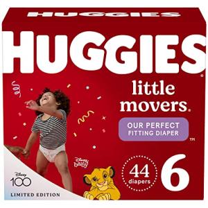 Baby Diapers Size 6 (35+ lbs), 44 Ct, Huggies Little Movers by Kimberly-Clark Corp.