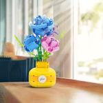 JESGO Flower Bouquet Vase Building Kit Compatible with Lego, Plant Bonsai Rose Flowers Building Blocks Toy, Creative Botanical Collection, Ideal Gift for Adult, Kids (522 PCS) by JESGO