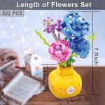 JESGO Flower Bouquet Vase Building Kit Compatible with Lego, Plant Bonsai Rose Flowers Building Blocks Toy, Creative Botanical Collection, Ideal Gift for Adult, Kids (522 PCS) by JESGO