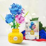 JESGO Flower Bouquet Vase Building Kit Compatible with Lego, Plant Bonsai Rose Flowers Building Blocks Toy, Creative Botanical Collection, Ideal Gift for Adult, Kids (522 PCS) by JESGO