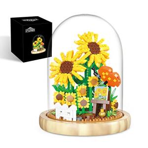 ZYLEGEN Sunflower Bouquets Building Toy with Dust Cover,Creative Project for Home/Office Desk DÃ©cor,Idea Housewarming Gifts Creative Toy for Mom Woman Adults(558Pcs) by ZYLEGEN