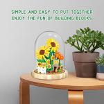 ZYLEGEN Sunflower Bouquets Building Toy with Dust Cover,Creative Project for Home/Office Desk DÃ©cor,Idea Housewarming Gifts Creative Toy for Mom Woman Adults(558Pcs) by ZYLEGEN