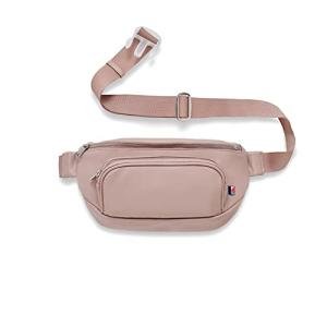 Kibou Vegan Premium Leather Fanny Pack Diaper Bag: With Detachable Compact Changing Pad & Baby Wipes Storage - Small Yet Fits All Parenting Essentials Around the Waist or Crossbody (Blush) by 