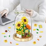ZYLEGEN Sunflower Bouquets Building Toy with Dust Cover,Creative Project for Home/Office Desk DÃ©cor,Idea Housewarming Gifts Creative Toy for Mom Woman Adults(558Pcs) by ZYLEGEN