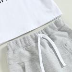 Mother's Day Infant Baby Boys Girls Clothes Short Sleeve Letter Print T-Shirt Toddler Jogger Waist Pant Outfits by 