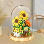 ZYLEGEN Sunflower Bouquets Building Toy with Dust Cover,Creative Project for Home/Office Desk DÃ©cor,Idea Housewarming Gifts Creative Toy for Mom Woman Adults(558Pcs) by ZYLEGEN