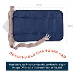 Kibou Vegan Premium Leather Fanny Pack Diaper Bag: With Detachable Compact Changing Pad & Baby Wipes Storage - Small Yet Fits All Parenting Essentials Around the Waist or Crossbody (Blush) by 