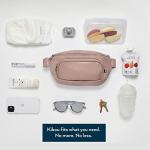 Kibou Vegan Premium Leather Fanny Pack Diaper Bag: With Detachable Compact Changing Pad & Baby Wipes Storage - Small Yet Fits All Parenting Essentials Around the Waist or Crossbody (Blush) by 