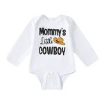 bakjuno Baby Boy Cowboy Theme Outfit Newborn Boy New Cowboy In Town Clothes Mommy's' Little Cowboy Shower Infant Western Romper Pants Set (cowboy, 3-6 Months) by 