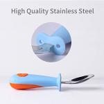 Toddler Training Utensils Forks and Spoons Set Stainless Steel with Silicone Handle-Travel Carrying Cases BPA Free Dishwasher Safe self Feeding 2 Set,12m+ by Sisi&Tommy make kids smile