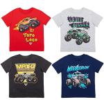 Monster Jam El Toro Loco Grave Digger Megalodon Toddler Boys 4 Pack Graphic T-Shirts 5T from Bentex Group, Inc.
