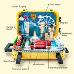 Building Micro Blocks Set Luggage (London Landmarks in Miniature) Toy Gift for Kids Mini Bricks Architecture Modle for Adults by KLMEi