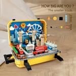 Building Micro Blocks Set Luggage (London Landmarks in Miniature) Toy Gift for Kids Mini Bricks Architecture Modle for Adults by KLMEi