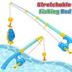 Shindel Bath Toys for Toddler, 14PCS Fishing Wind-up Bath Toys Yellow Duck Toys Bath Time Bathtub Toys for Toddlers Baby Kids Infant Girls Boys Bathroom for Age of 18 Months and up from Shindel