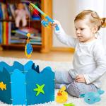 Shindel Bath Toys for Toddler, 14PCS Fishing Wind-up Bath Toys Yellow Duck Toys Bath Time Bathtub Toys for Toddlers Baby Kids Infant Girls Boys Bathroom for Age of 18 Months and up from Shindel