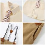 WESIDOM Baby Boy Formal Short Set Toddler Boy Summer Clothes Gentleman Outfit Dress Shirt Short Sleeve Bowtie Suits (Apricot,12-18 Months) from 