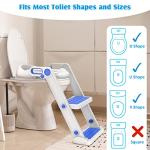Victostar Potty Training Seat with Step Stool Ladder, Foldable Potty Training Toilet for Kids Boys Girls Toddlers-Comfortable Cushion Safe Handle Anti-Slip Pads from Victostar