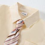 WESIDOM Baby Boy Formal Short Set Toddler Boy Summer Clothes Gentleman Outfit Dress Shirt Short Sleeve Bowtie Suits (Apricot,12-18 Months) from 