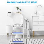 Victostar Potty Training Seat with Step Stool Ladder, Foldable Potty Training Toilet for Kids Boys Girls Toddlers-Comfortable Cushion Safe Handle Anti-Slip Pads from Victostar