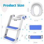 Victostar Potty Training Seat with Step Stool Ladder, Foldable Potty Training Toilet for Kids Boys Girls Toddlers-Comfortable Cushion Safe Handle Anti-Slip Pads from Victostar