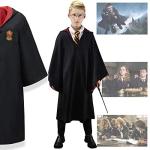 NUBODI Wizard Cosplay Party Costumes Set, Child Magic Cloak Suitable for Height 105~120CM, Decoration Magic Robe Wizard Costume, Halloween Theme Party Costume from 