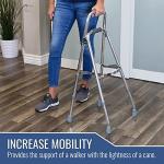 DMI Folding Hemi-Walker Provides Support, Aluminum, Silver, 30'- 35', FSA & HSA Eligible, Lightweight, Superior Support, Comfortable Hand Grips, Easy To Open And Close from Duro-Med