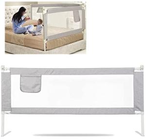 Cercoveu Bed Rail for Toddlers, Extra Tallï¼Height Adjustableï¼ Specially Designed for Twin, Full, Queen, King Size, California King Bed - Safety Baby Bed Guard Rails for Kids (One Side 74.8" x 27") from Cercoveu