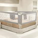 Cercoveu Bed Rail for Toddlers, Extra Tallï¼Height Adjustableï¼ Specially Designed for Twin, Full, Queen, King Size, California King Bed - Safety Baby Bed Guard Rails for Kids (One Side 74.8" x 27") from Cercoveu