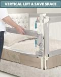 Cercoveu Bed Rail for Toddlers, Extra Tallï¼Height Adjustableï¼ Specially Designed for Twin, Full, Queen, King Size, California King Bed - Safety Baby Bed Guard Rails for Kids (One Side 74.8" x 27") from Cercoveu