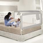 Cercoveu Bed Rail for Toddlers, Extra Tallï¼Height Adjustableï¼ Specially Designed for Twin, Full, Queen, King Size, California King Bed - Safety Baby Bed Guard Rails for Kids (One Side 74.8" x 27") from Cercoveu