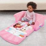 Marshmallow Furniture 2-in-1 Kid's Flip Open Foam Couch Bed, Gabbyâs Dollhouse by Spin Master