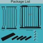 Galle Bear Extra Wide Baby Gate Pressure Mount Extra Wide Dog Gate Tension Indoor Safety Dog Gates Black Metal Large Pet Gate for Stairs(48.1"-52.8"/122cm-134cm) by Galle Bear