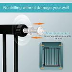 Galle Bear Extra Wide Baby Gate Pressure Mount Extra Wide Dog Gate Tension Indoor Safety Dog Gates Black Metal Large Pet Gate for Stairs(48.1"-52.8"/122cm-134cm) by Galle Bear