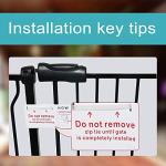 Galle Bear Extra Wide Baby Gate Pressure Mount Extra Wide Dog Gate Tension Indoor Safety Dog Gates Black Metal Large Pet Gate for Stairs(48.1"-52.8"/122cm-134cm) by Galle Bear