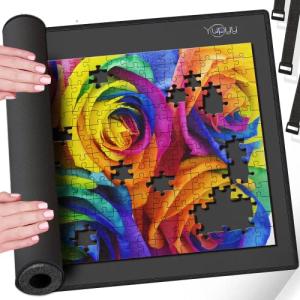 Puzzle Mat Puzzle Mat Roll Up, Large Roll Up Puzzle Mat 46âx26â, Portable Puzzle Mat Organizer Up to 1500 Pcs, No Creases to Your Finished and Unfinished Puzzles,Rubber Puzzle Mats for Jigsaw Puzzles from YUPYY
