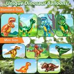 HJINGY 353 PCS Dinosaur Party Decorations, Dinosaur Birthday Party Supplies for kids Include Dinosaur Foil Balloons, HAPPY BIRTHDAY Banner, Cake Toppers, Plates,Napkins, Curtains&Customized Tablecloth from HJINGY