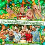 HJINGY 353 PCS Dinosaur Party Decorations, Dinosaur Birthday Party Supplies for kids Include Dinosaur Foil Balloons, HAPPY BIRTHDAY Banner, Cake Toppers, Plates,Napkins, Curtains&Customized Tablecloth from HJINGY
