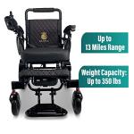 MALISA Electric Wheelchair for Adults, Foldable Lightweight All Terrain Wheelchairs, Limited Edition Power Motorized Electric Wheel Chair, Comfortable Leather Seat, Mobility Aid (Black, Black) by SHENZHEN CHITADO TECHNOLOGY CO LTD