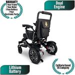 MALISA Electric Wheelchair for Adults, Foldable Lightweight All Terrain Wheelchairs, Limited Edition Power Motorized Electric Wheel Chair, Comfortable Leather Seat, Mobility Aid (Black, Black) by SHENZHEN CHITADO TECHNOLOGY CO LTD