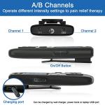 Tens Unit Muscle Stimulator Machine - Dual Channel Electronic Pulse Massager, Tens EMS Machine for Pain Relief Therapy with 10 Electrode Tens Unit Replacement Pads (2"x2") from Nicwell Care