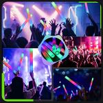 HONLYNE 200PCS Foam Glow Sticks with 3 Modes Colorful Flashing, LED Light Stick Gift, Comes with 12Glowing Stickers, Glow Sticks Party Pack for Wedding, Raves, Concert, Party, Halloween Party Supplies from HONLYNE