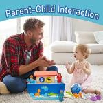 DOLLERGO Noah's Ark Toys for Toddlers Wooden Baptism Gifts for Boys Girls 1 2 3 Year Old Christian Bible Toys Kids Learning Toys with Story Book for 12 18 24 Months Babies from Yunhe Stark Toys Co., Ltd