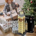 Sumkurt Big Ben Micro Building Blocks Set with LED (3600 pcs) - London Architecture Model Blocks - Building Block Set for Adults Kids Boys Girls - DIY Christmas Educational Toy Gift Age 14+ from Sumkurt