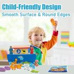 DOLLERGO Noah's Ark Toys for Toddlers Wooden Baptism Gifts for Boys Girls 1 2 3 Year Old Christian Bible Toys Kids Learning Toys with Story Book for 12 18 24 Months Babies from Yunhe Stark Toys Co., Ltd